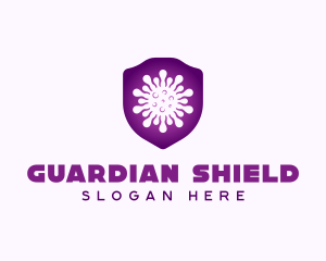 Virus Defense Shield logo design