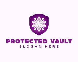 Virus Defense Shield logo design