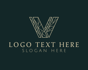 Luxury Business Letter V logo