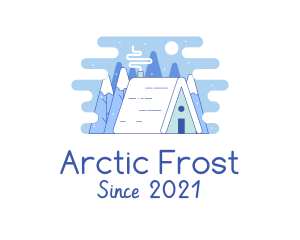 Winter Forest Cabin logo design