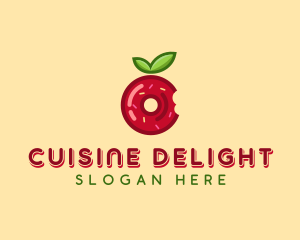 Apple Jelly Donut  logo design