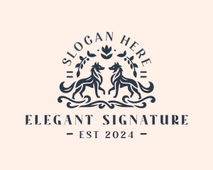 Canine Elegant Crest logo design