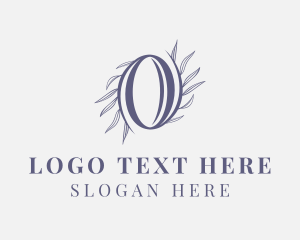 Leaf Border Letter O logo