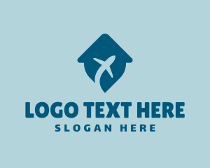 Home Location Airplane Travel logo