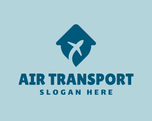 Home Location Airplane Travel logo design