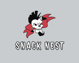 Punk Rock Skull Gangster logo design