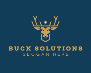 Deer Elk Crown logo design