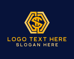 Tech Dollar Currency Letter S logo