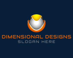 3D Tech Sphere logo design
