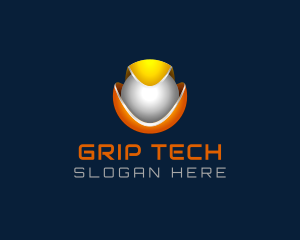 3D Tech Sphere logo design