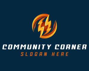 Electric Lightning Charge logo design