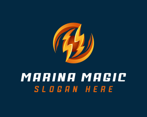 Electric Lightning Charge logo design