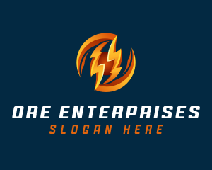 Electric Lightning Charge logo design