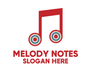Musical Note Target logo design