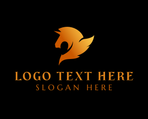 Strategy - Stallion Horse Pegasus logo design