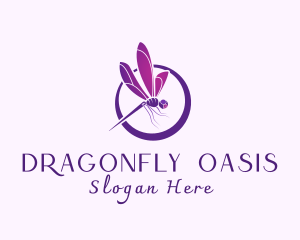 Dragonfly Needle Insect logo