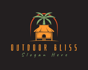 Tropical House Residence logo design