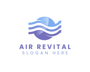 HVAC Air Flow logo design