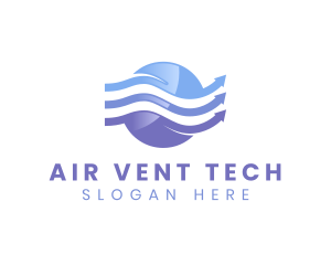 HVAC Air Flow logo design