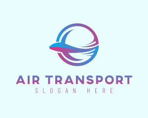 Transport Fly Plane logo design