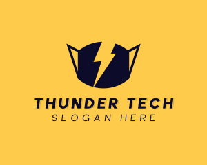 Thunder Bolt Face Mask logo design