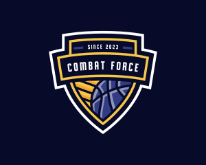 Basketball Sports Shield Logo