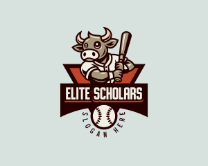 Baseball League Bull logo design