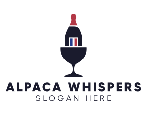 Wine Glass Bottle logo design