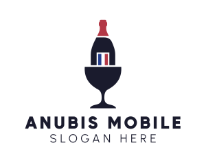 Wine Glass Bottle logo design