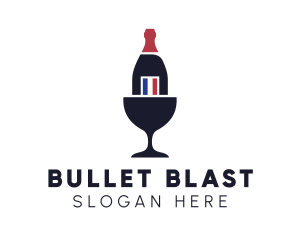 Wine Glass Bottle logo design