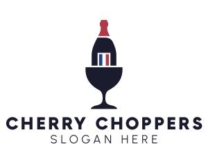 Wine Glass Bottle logo design