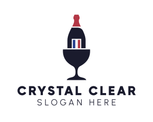 Wine Glass Bottle logo design