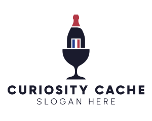 Wine Glass Bottle logo design