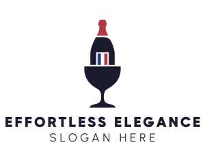 Wine Glass Bottle logo design