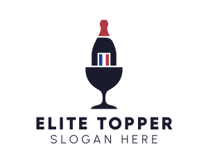 Wine Glass Bottle logo design