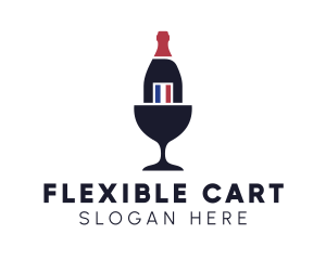 Wine Glass Bottle logo design