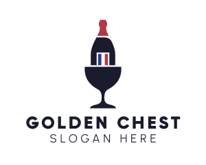 Wine Glass Bottle logo design