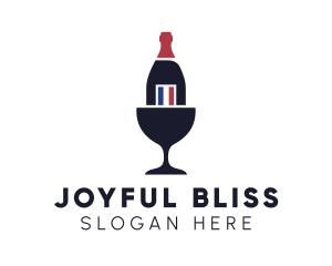 Wine Glass Bottle logo design