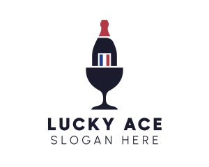 Wine Glass Bottle logo design