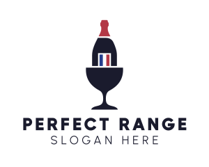 Wine Glass Bottle logo design