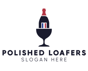 Wine Glass Bottle logo design