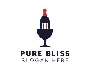 Wine Glass Bottle logo design