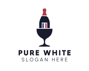 Wine Glass Bottle logo design