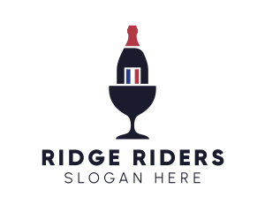 Wine Glass Bottle logo design