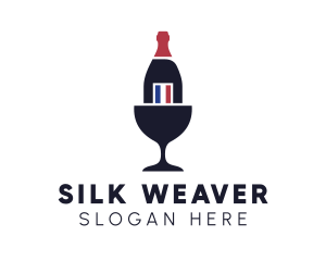 Wine Glass Bottle logo design