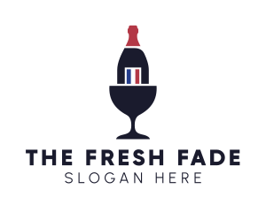 Wine Glass Bottle logo design