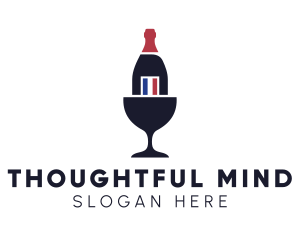 Wine Glass Bottle logo design