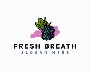 Kentucky Fruit Blackberry logo design