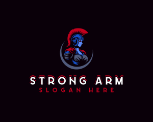 Strong Lady Warrior logo design