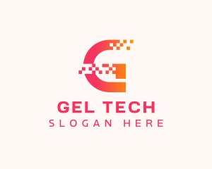 Pixel Tech Letter G logo design